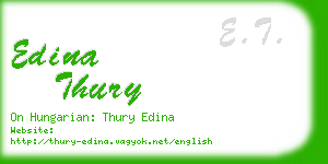 edina thury business card